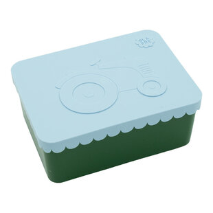 Boîte à lunch tracteur bleu clair-vert - Blafre