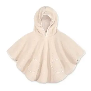 Bemini | Poncho Softy Teddy Ficelle Outside Poncho de voyage Écru 9-36 mois