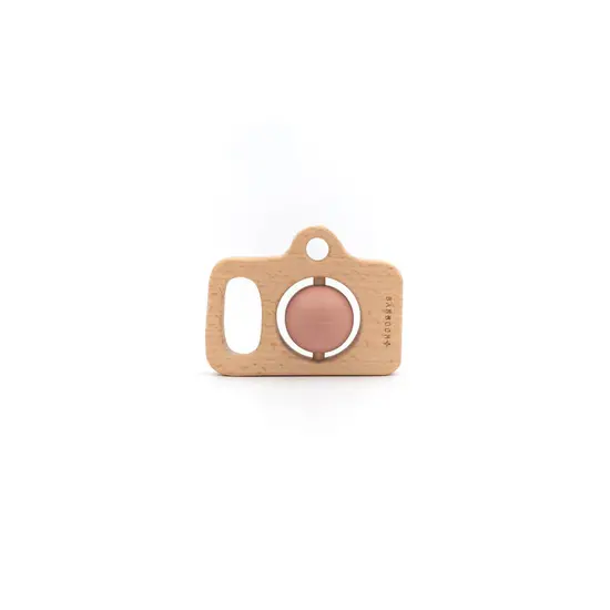 Bamboom Bamboom | Appareil photo en bois et silicone rose