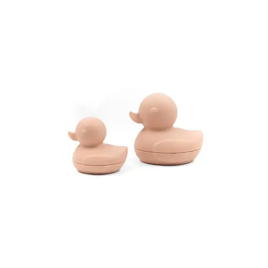 Bamboom Bamboom | Set de canards en silicone rose pâle