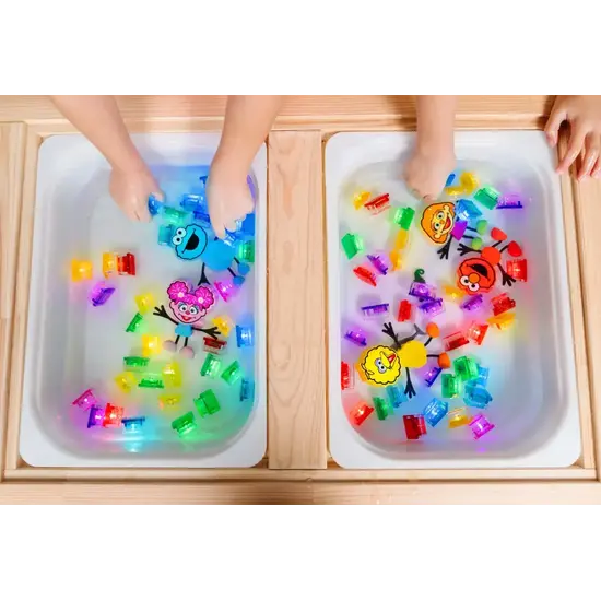 Glo Pals Glo Pals | Jouets pour le bain Light Up Cubes Tigre