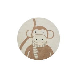 Tapis Petit | Tapis de chambre Monkey Ø120cm