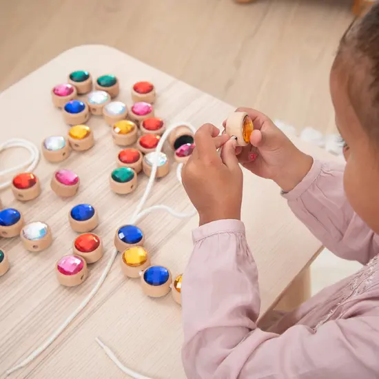 Tickit Tickit | Bijoux à enfiler en bois, 36 pièces