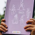 Kidywolf Kidywolf | Kidydraw - Mini tableau à dessin Princesses