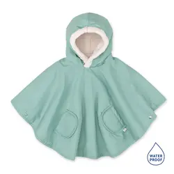 Bemini | Poncho de voyage Sauge Waterproof + Teddy 9-36M