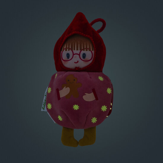 Lilliputiens Lilliputiens | Décoration de Noël Lutin en tissu réversible et phosphorescent Bibbi