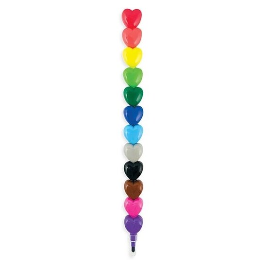 Ooly Crayons de couleur empilables Ooly Heart to Heart