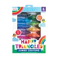 Ooly Ooly | Happy Triangles Jumbo Crayons de couleur, lot de 12