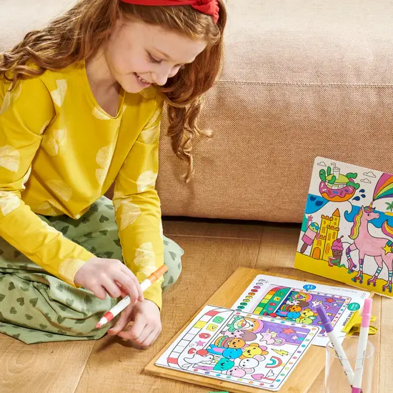 Ooly Ooly | Kit de marqueurs de peinture Colortopia Color By Number Unicorn Funland