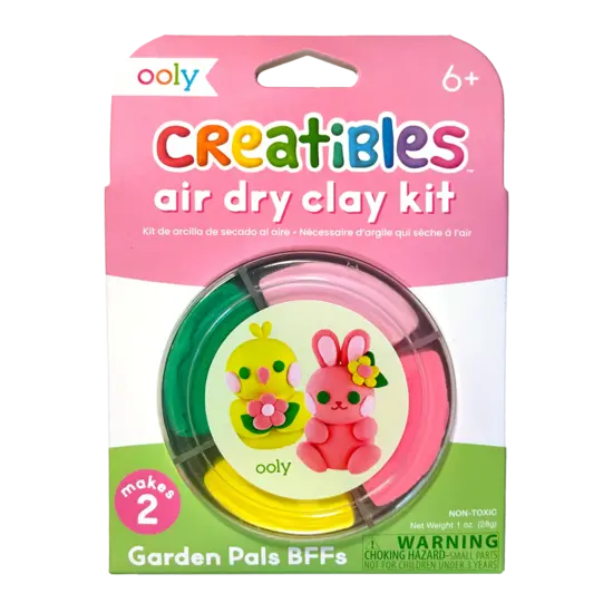 Ooly Ooly | Kit de pâte à modeler mini séchant à l'air libre Creatibles Garden Pals BFFs