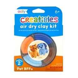 Ooly | Kit de pâte à modeler mini Creatibles séchant à l'air libre Pet BFFs