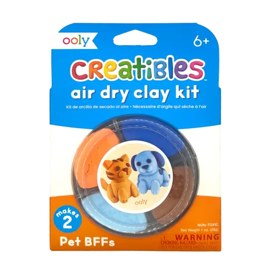 Ooly Ooly | Kit de pâte à modeler mini Creatibles séchant à l'air libre Pet BFFs