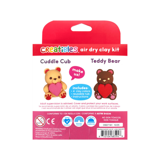 Ooly Ooly | Kit de pâte à modeler mini séchant à l'air libre Creatibles Lovely Bears BFFs