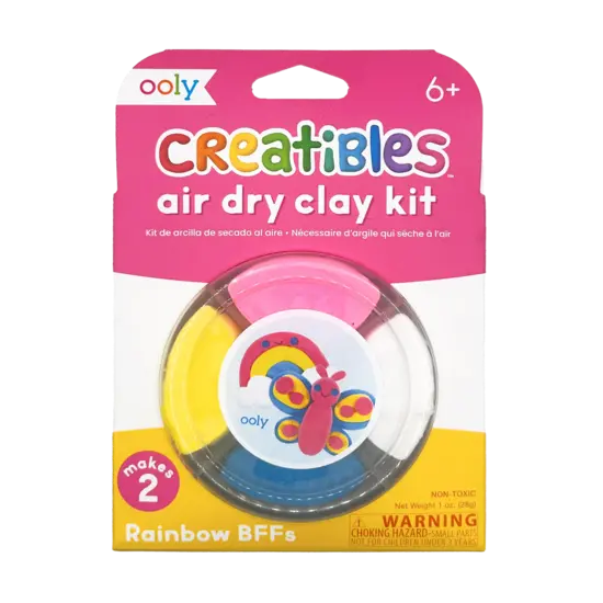 Ooly Ooly | Kit de pâte à modeler mini séchant à l'air libre Creatibles - Rainbow BFFs