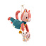 Lilliputiens Lilliputiens | Peluche chat suspendue Jeanne Acti-Nomade