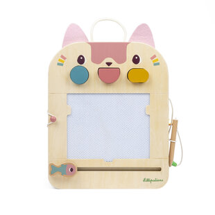 Lilliputiens | Ardoise Magique en bois Jeanne le chat