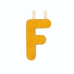Lilliputiens | Lettre F Tissu phosphorescent