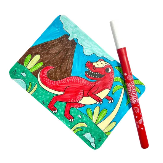 Ooly Ooly | Cartes artistiques à colorier avec motifs cachés Undercover Art Dino Tales