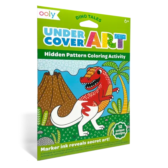Ooly Ooly | Cartes artistiques à colorier avec motifs cachés Undercover Art Dino Tales