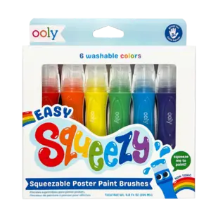 Ooly | Ensemble de 6 pinceaux à peinture faciles à presser Easy Squeezy