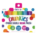 Ooly Ooly | Bâtons de peinture Chunkies Neon, lot de 6
