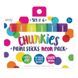 Ooly | Bâtons de peinture Chunkies Neon, lot de 6