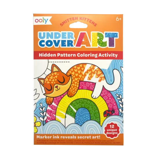 Ooly Ooly | Cartes artistiques à colorier avec motifs cachés Undercover Art Smitten Kittens