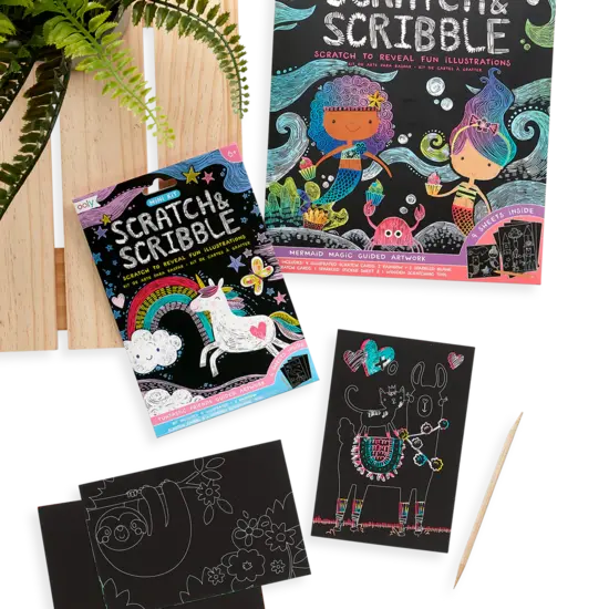 Ooly Ooly | Mini Kit Scratch & Scribble Fantastiques amis