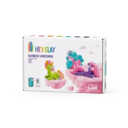 Hey Clay | Pâte à modeler Licornes arc-en-ciel Brighty Cloudy Sparky