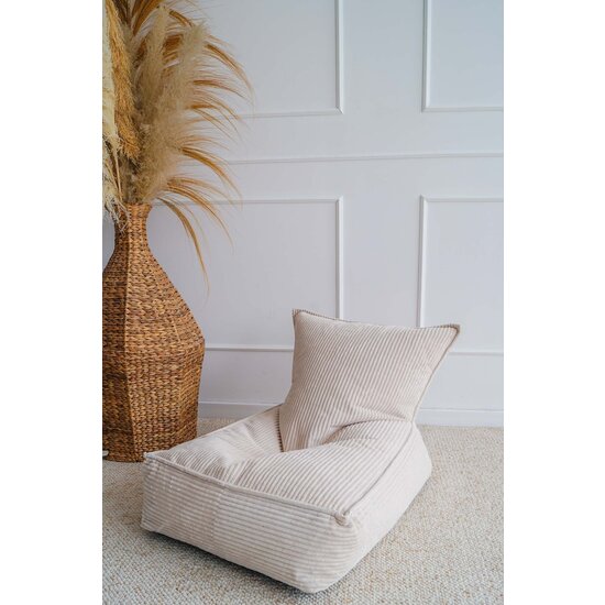 Moje Moje | Velours côtelé - Pouf Cream