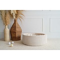 Moje Moje | Piscine à balles Rib Velvet - Crème 90 x 30 cm + balles