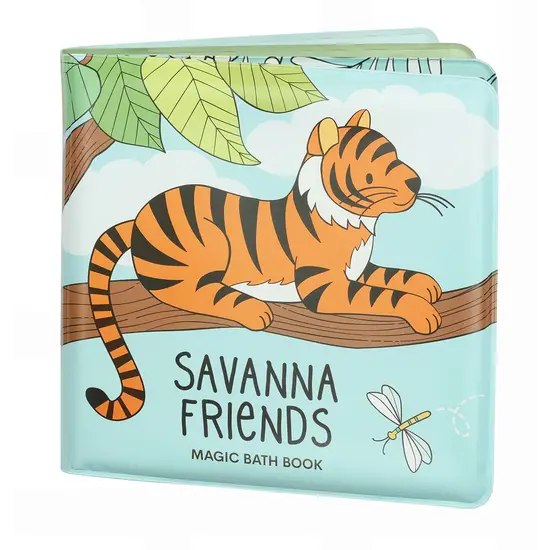 A Little Lovely Company A Lovely Little Company | Livre de bain magique Savanna Friends