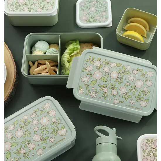 A Little Lovely Company A Little Lovely Company | Boîte à lunch Bento Fleurs Sauge