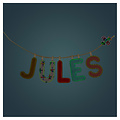 Lilliputiens Lilliputiens | Lettre J Tissu phosphorescent
