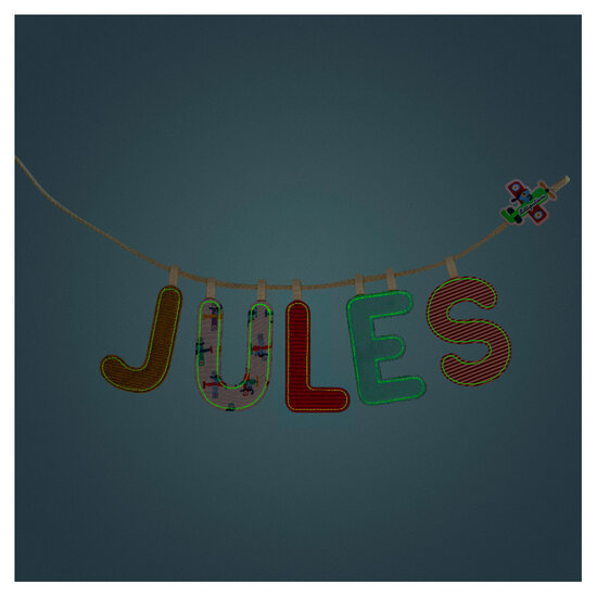 Lilliputiens Lilliputiens | Lettre J Tissu phosphorescent