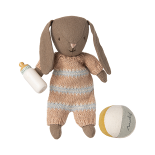 Maileg | Ensemble lapin Micro brun rose poudré