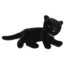 Maileg Maileg | Chat en peluche endormi, taille moyenne, noir