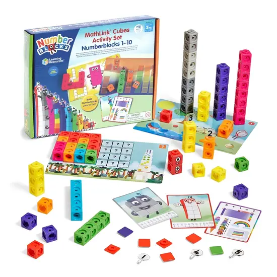 Learning Resources Learning Resources | MathLink Cubes Numberblocks 1-10 Ensemble d'activités