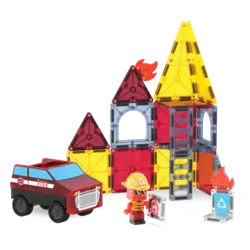 Magna-Tiles | Fire Rescue Ensemble de 27 pièces