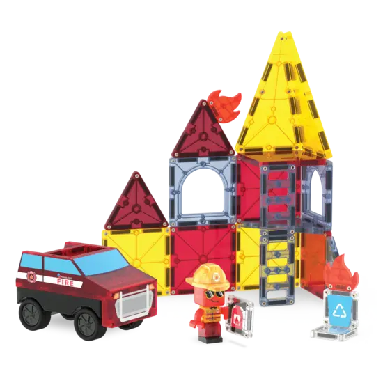 Magna-Tiles Magna-Tiles | Fire Rescue Ensemble de 27 pièces