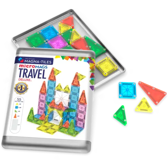 Magna-Tiles Magna-Tiles | Travel Set Deluxe Ensemble de 55 pièces