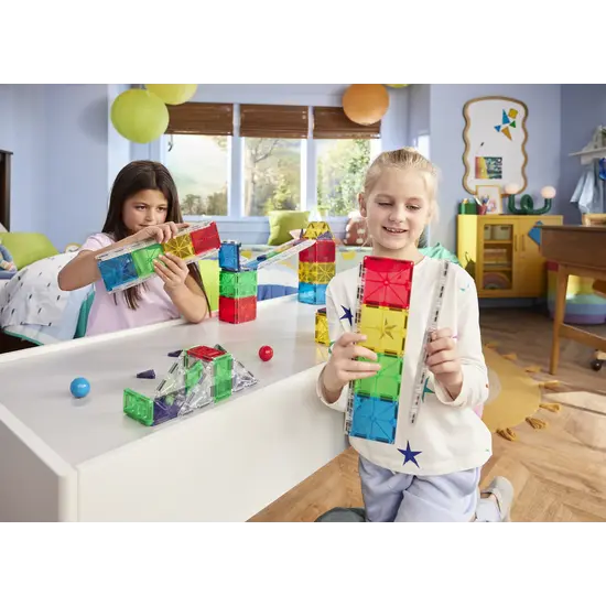 Magna-Tiles Magna-Tiles | Rail Racers Deluxe Ensemble de 90 pièces