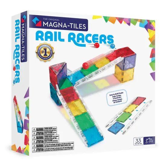 Magna-Tiles Magna-Tiles | Rail Racers Ensemble de 33 pièces