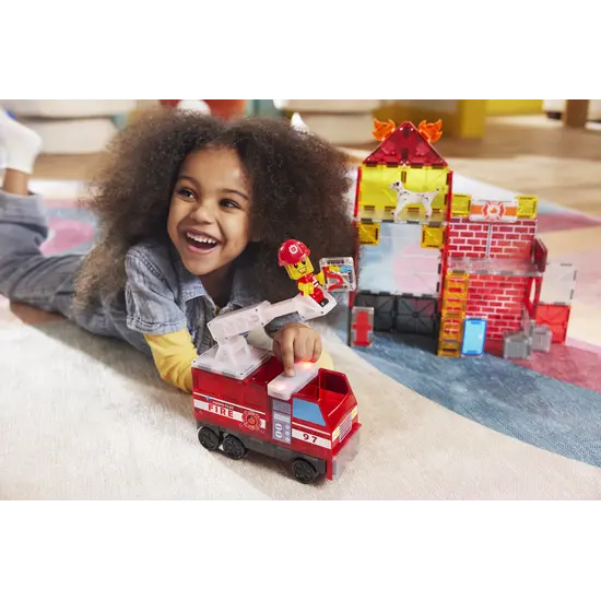 Magna-Tiles Magna-Tiles | Fire Station Ensemble de 50 pièces