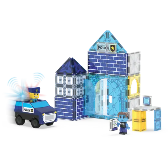 Magna-Tiles Magna-Tiles | Police Station Ensemble de 35 pièces