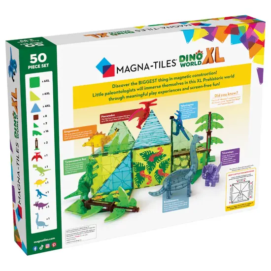 Magna-Tiles Magna-Tiles | Dino World XL 50 Pièces Set
