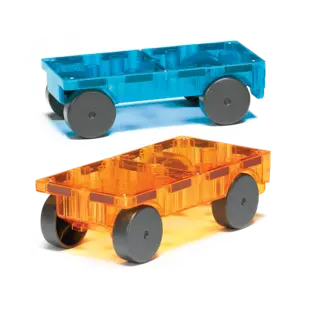 Magna-Tiles | Cars Ensemble 2 pièces bleu et orange