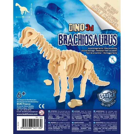 Buki Buki | Dino 3D en bois Brachiosaure