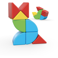 Geomag | Magicube Blocs recyclés en couleur Cristal 24 pièces