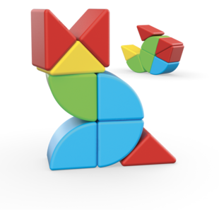 Geomag | Magicube Blocs recyclés en couleur Cristal 24 pièces